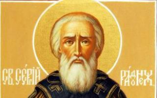 Sevinin, büyük Rus Saygıdeğer Peder Sergius